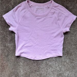 Aritzia GOLDEN Pink Crop Top